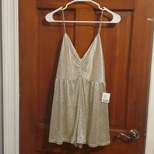 Urban Outfitters Metallic Romper NWT